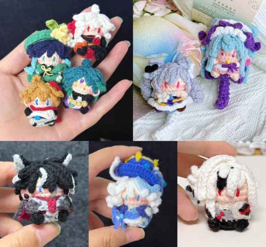 Genshin Impact Characters Handmade Knitting Doll